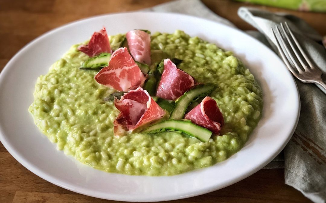 Risotto agli asparagi e Coppa di Parma IGP