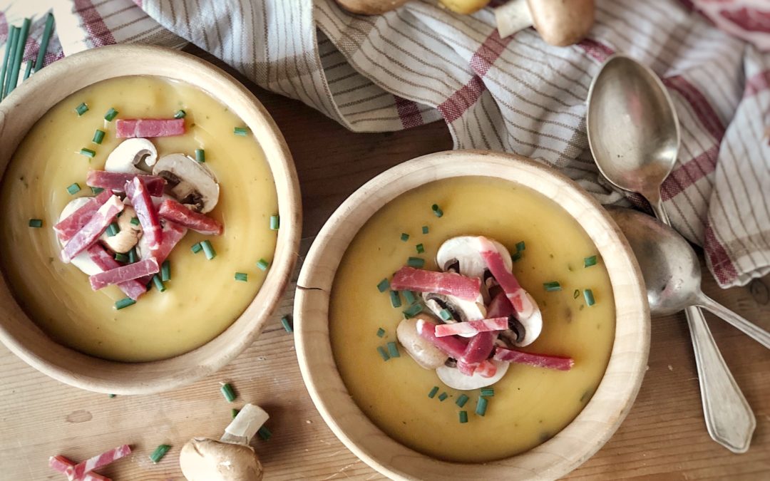 Crema di funghi con Coppa di Parma IGP