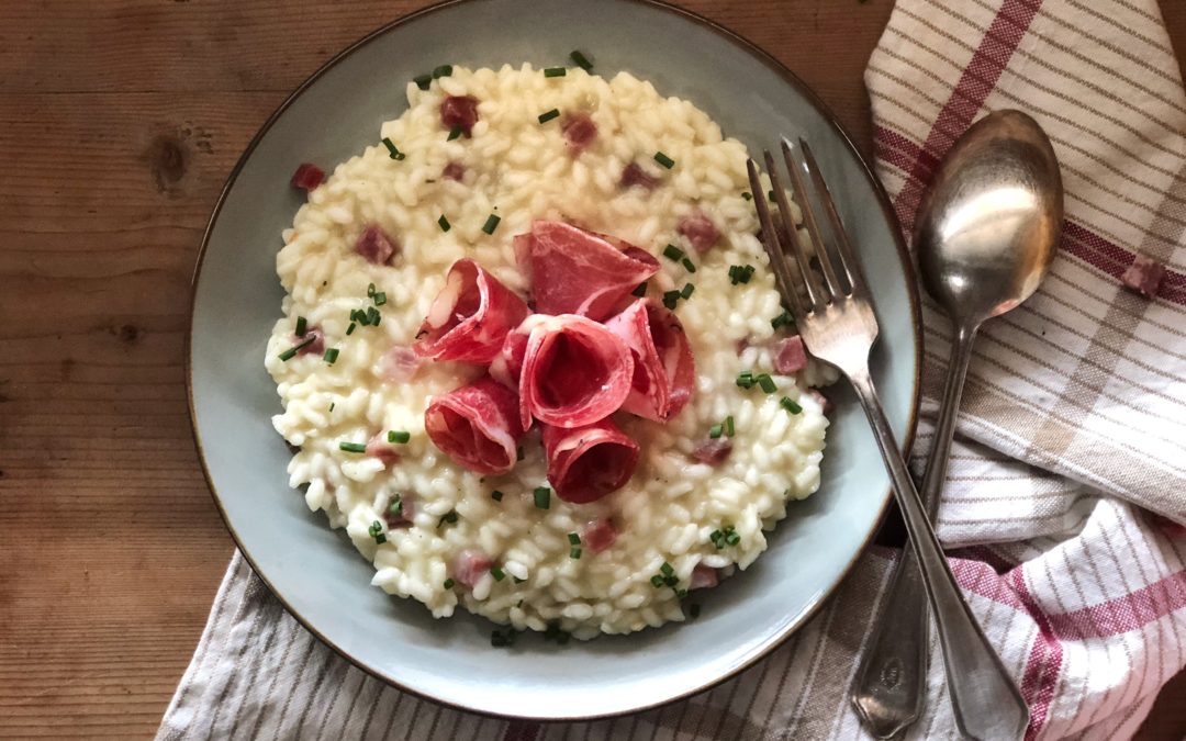 Risotto al sedano rapa e Coppa di Parma IGP