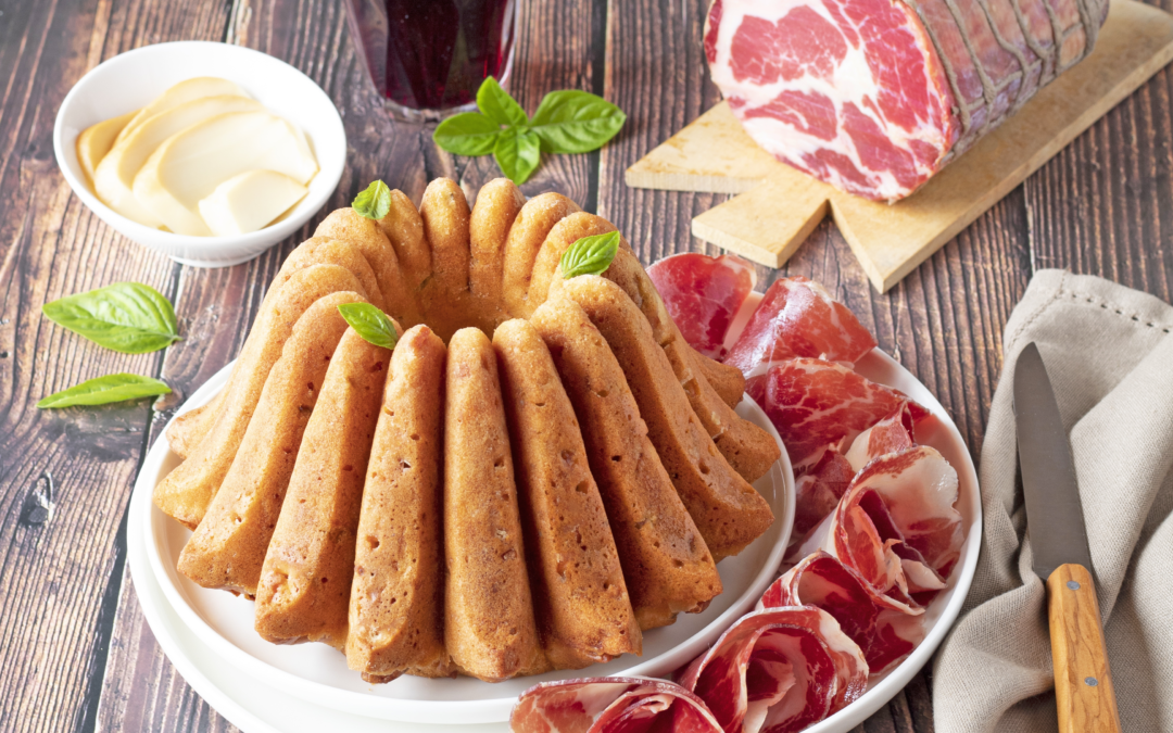 Bundt Cake allo yogurt con verdure, scamorza e Coppa di Parma IGP