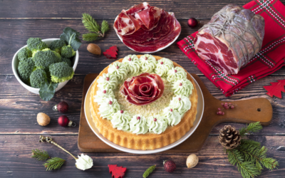 CROSTATA MORBIDA SALATA con crema di broccoli e Coppa di Parma IGP